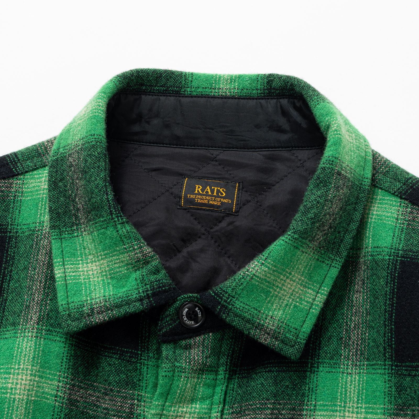WOOL CHECK SHIRT JKT (GREEN CHECK) / ウール チェック シャツ ジャケット