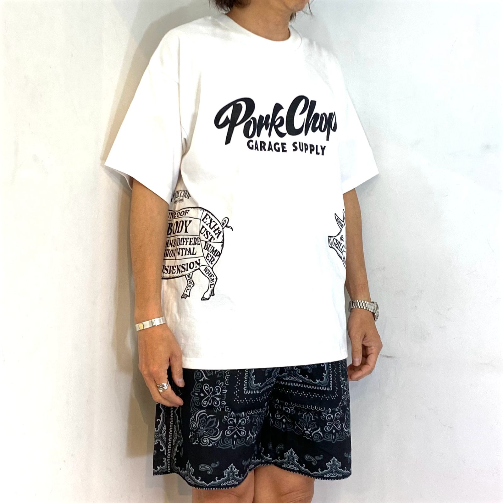 PorkChop　Tシャツ　クッション　セット売り PORKCHOP ポークチョップ MULTI LOGOS TEE マルチ ロゴ Tシャツ