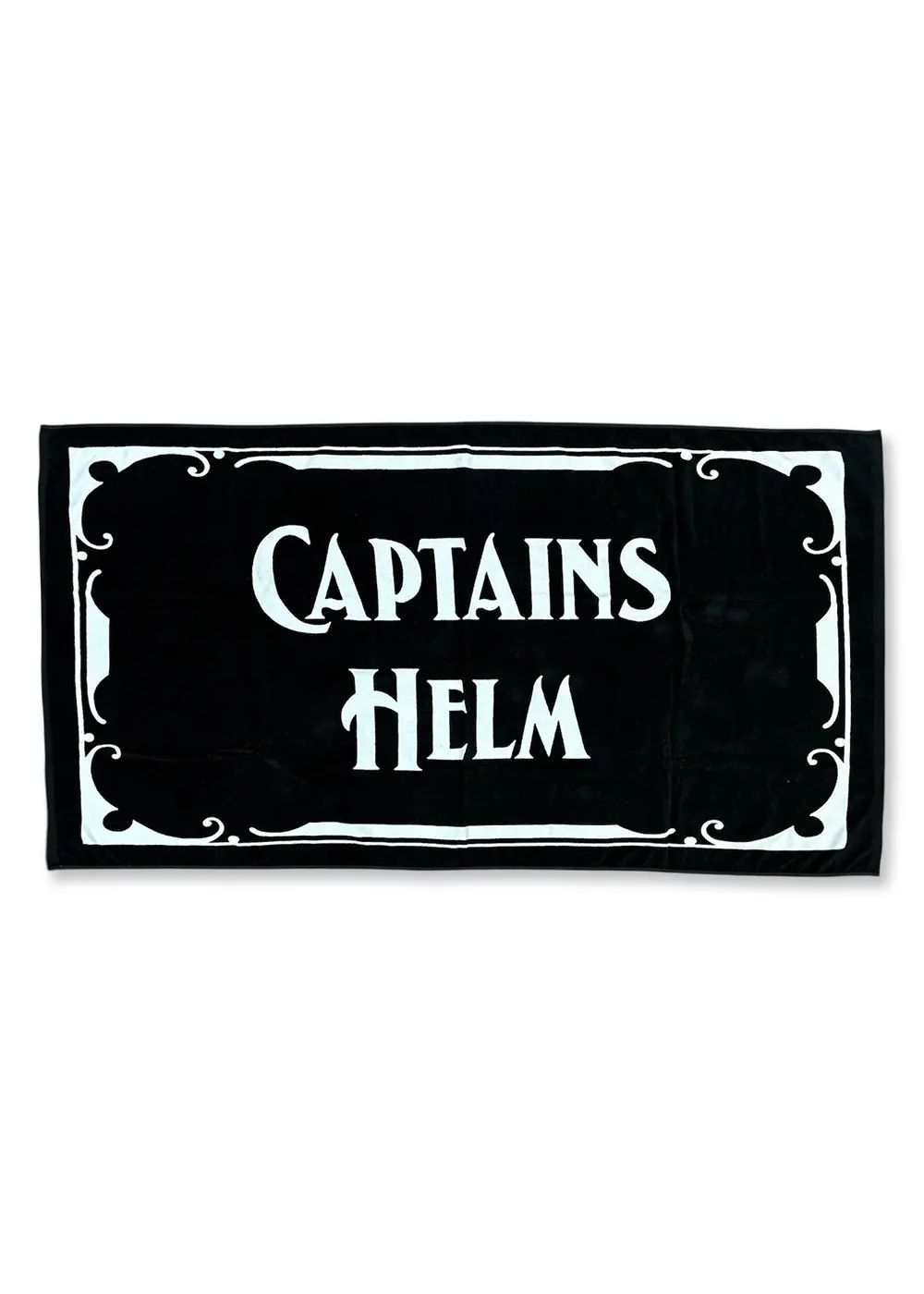 LOGO BEACH TOWEL -IMABARI MADE- (BLACK) / ロゴ ビーチ タオル