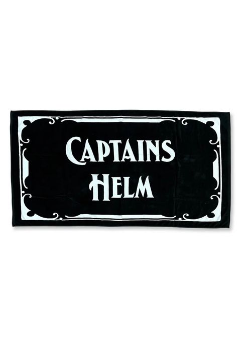 LOGO BEACH TOWEL -IMABARI MADE- (BLACK) / ロゴ ビーチ タオル