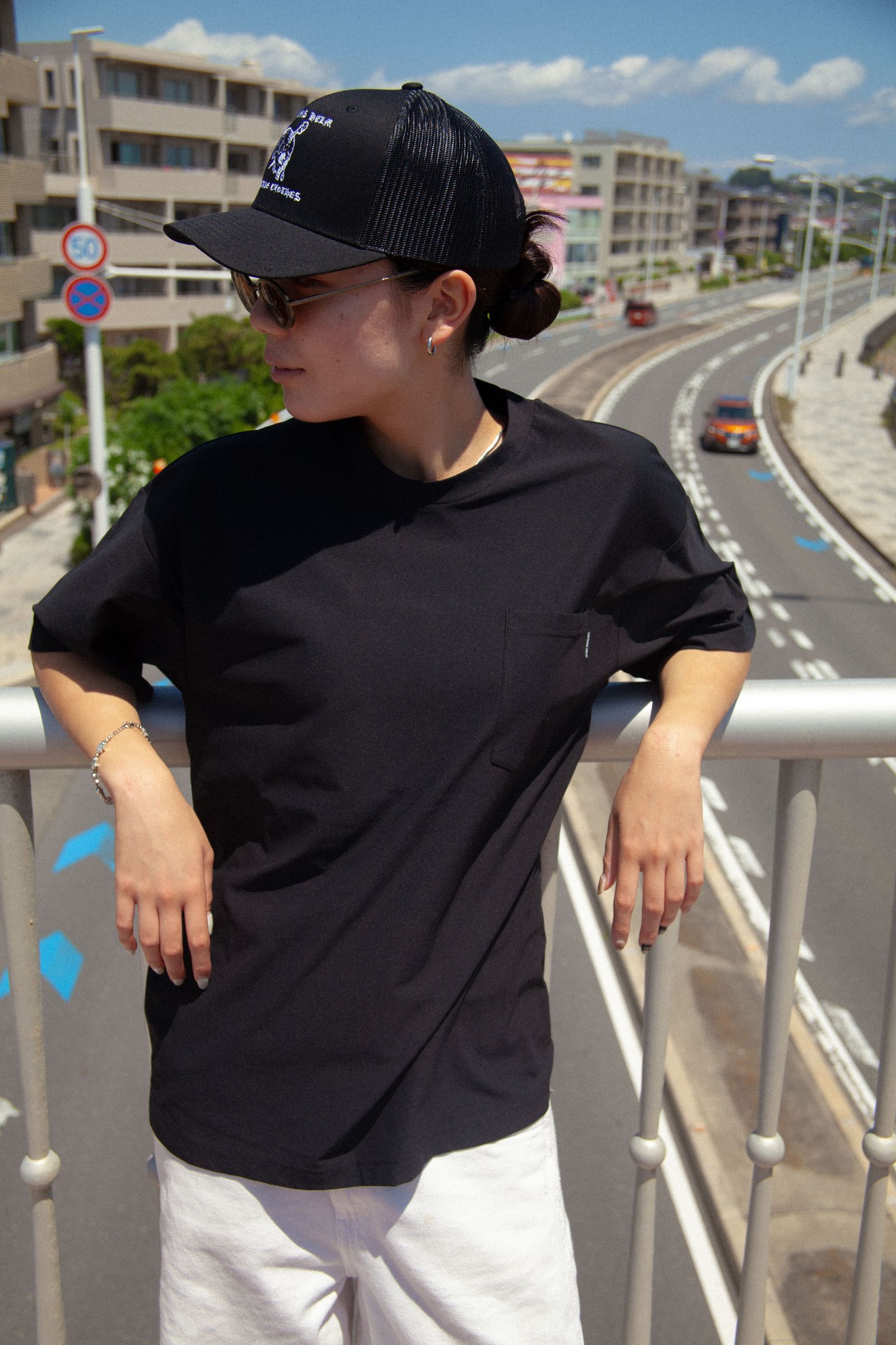 LIGHT&DRY SUMMER TEE (BLACK) / ドライ ストレッチ ポケット Tシャツ