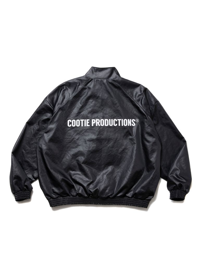 COOTIE PRODUCTIONS - Damp Coated Satin Track Jacket (BLACK 