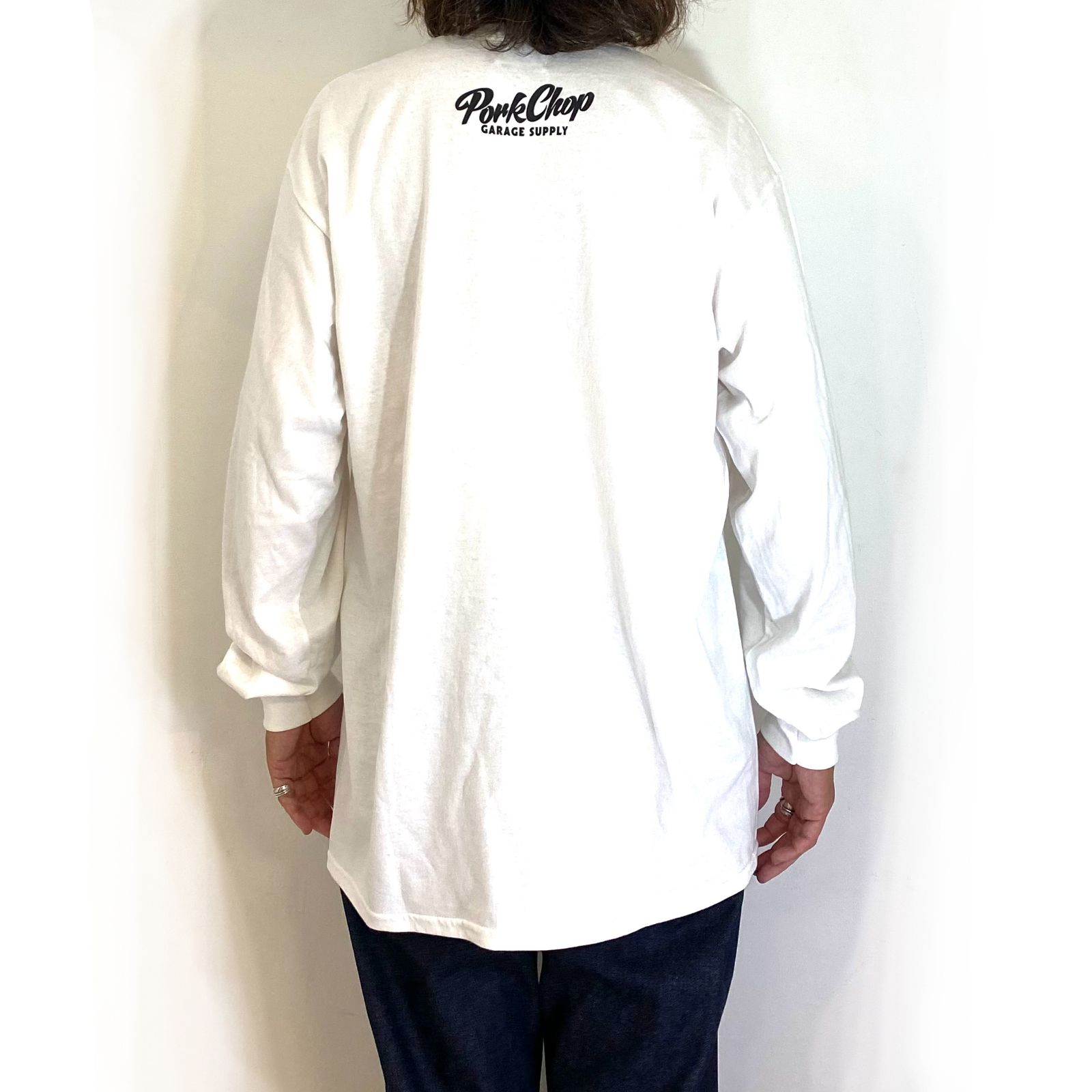 SLOGAN L/S TEE (WHITE) / スローガン ロングスリーブ Tシャツ