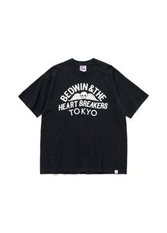 S/S PRINTED TEE "FONDA" (BLACK) / プリント Tシャツ