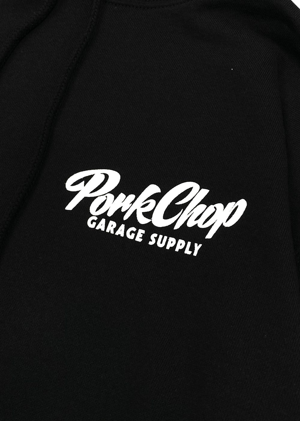 SCRIPT PORK HOODIE (BLACK) / ロゴ スウェットパーカー