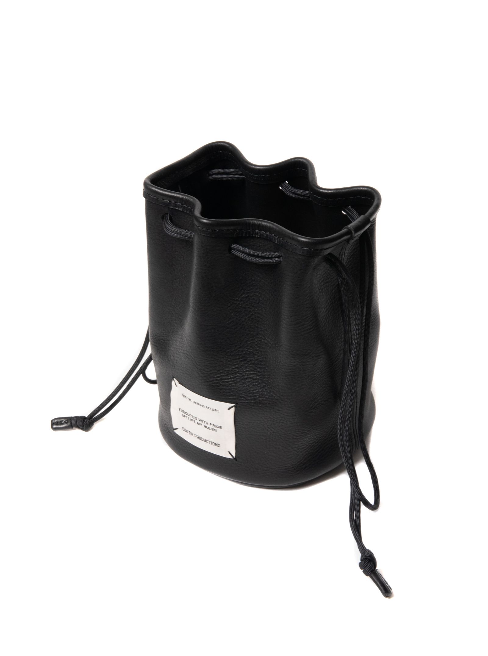 COOTIE PRODUCTIONS - Leather Bucket Bag (BLACK) / レザー