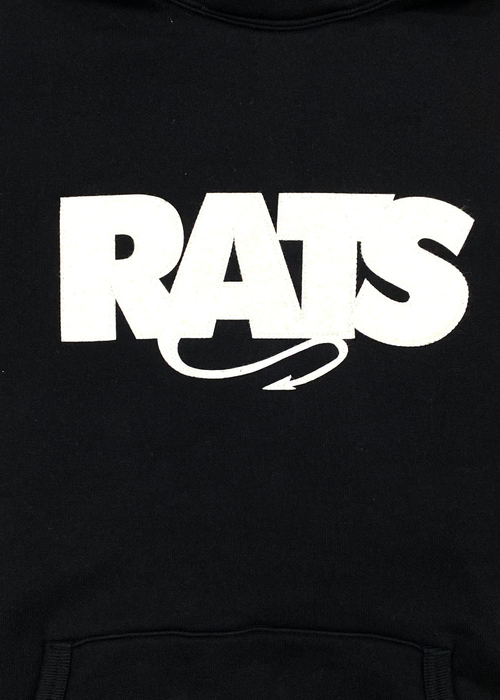 BOX LOGO HOODIE (BLACK) / ロゴ アップリケ スウェット パーカー