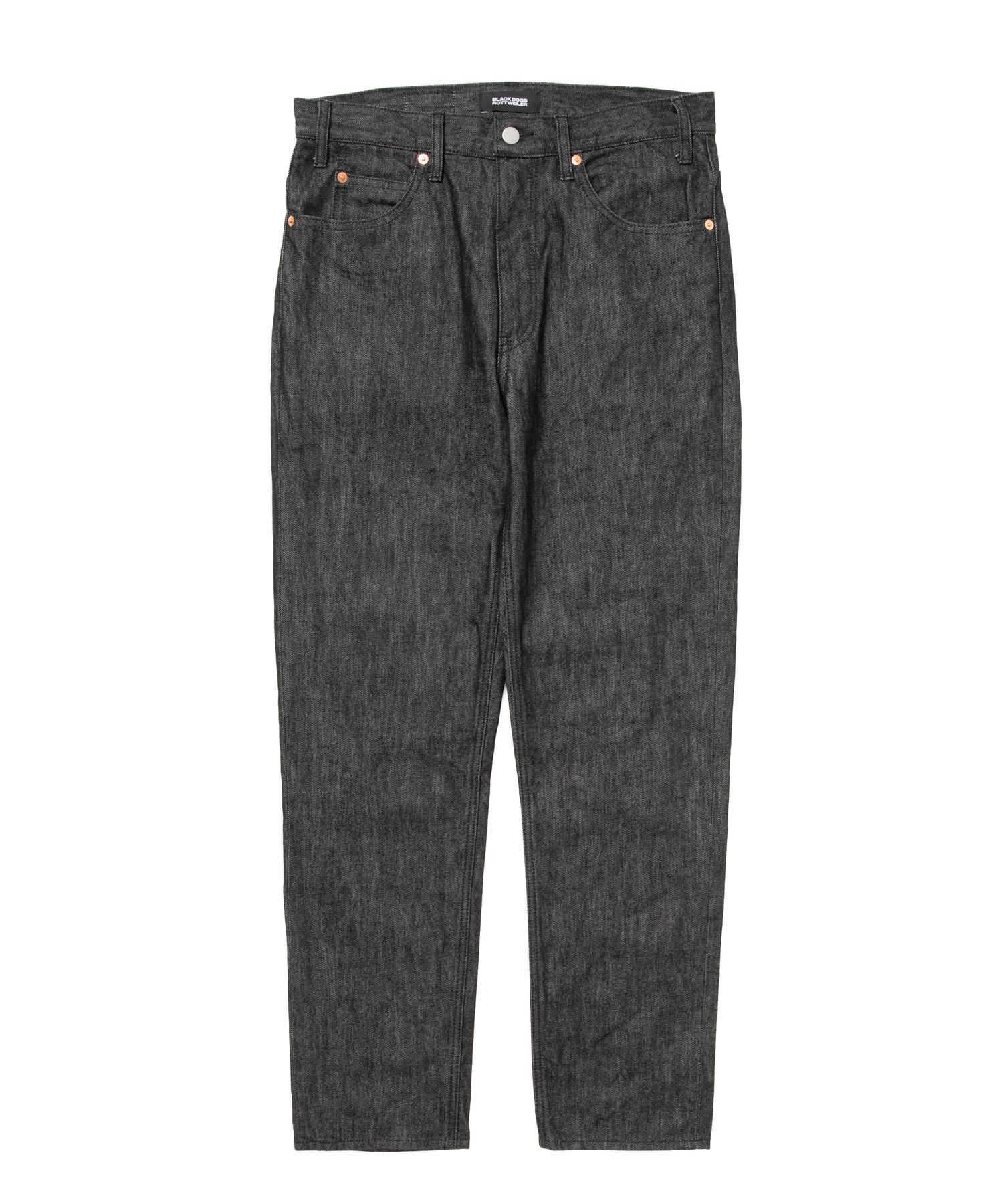 R9 05 DENIM PANTS (BLACK) / テーパード デニム パンツ