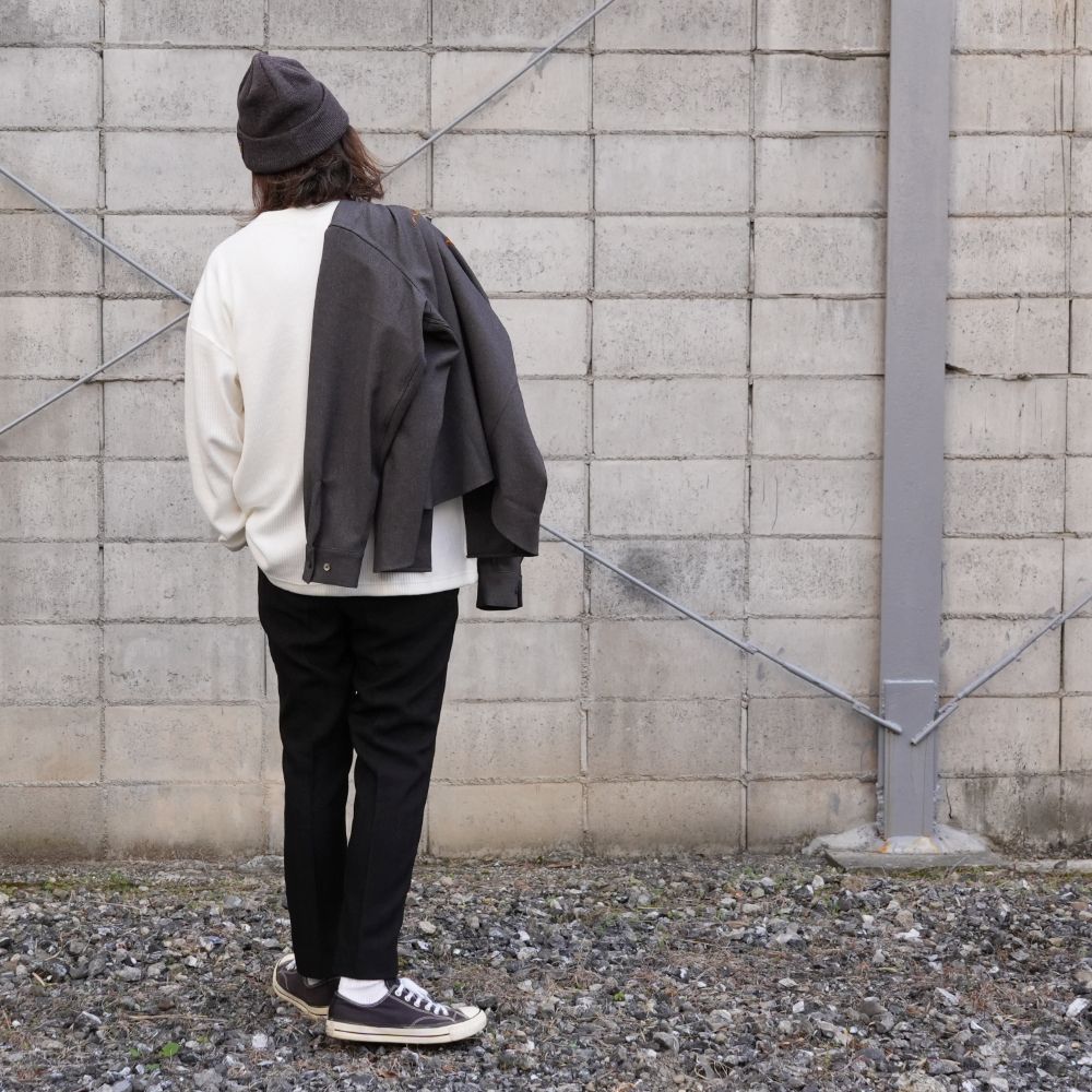 WAFFLE L/S CS (WHITE) / ワッフル カットソー