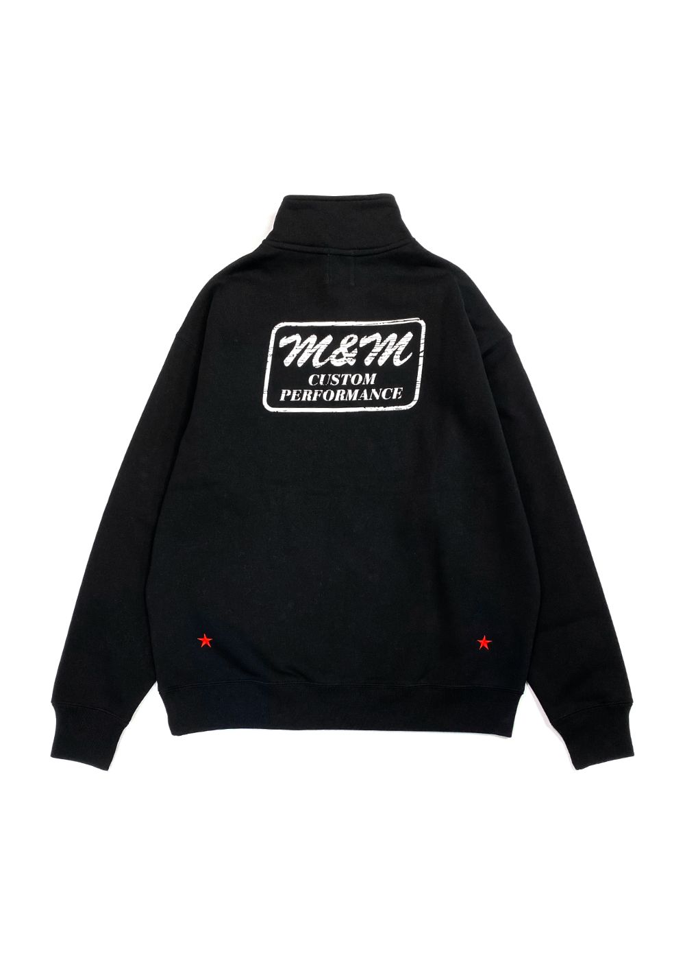 M&M CUSTOM PERFORMANCE - ZIP UP SWEAT (BLACK) / ハーフジップ