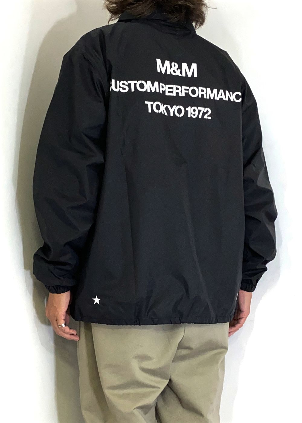 Coach Jacket (BLACK) / プリント コーチジャケット