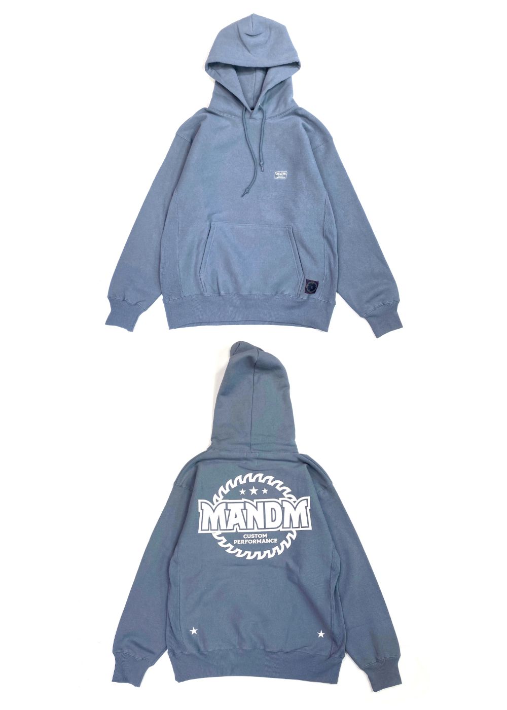 M&M CUSTOM PERFORMANCE - HEAVY PARKA (S.BLUE) / プリント