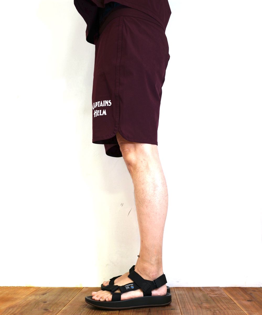 CAPTAINS HELM - DRY STRETCH SURF SHORTS (BURGUNDY) / ドライテック