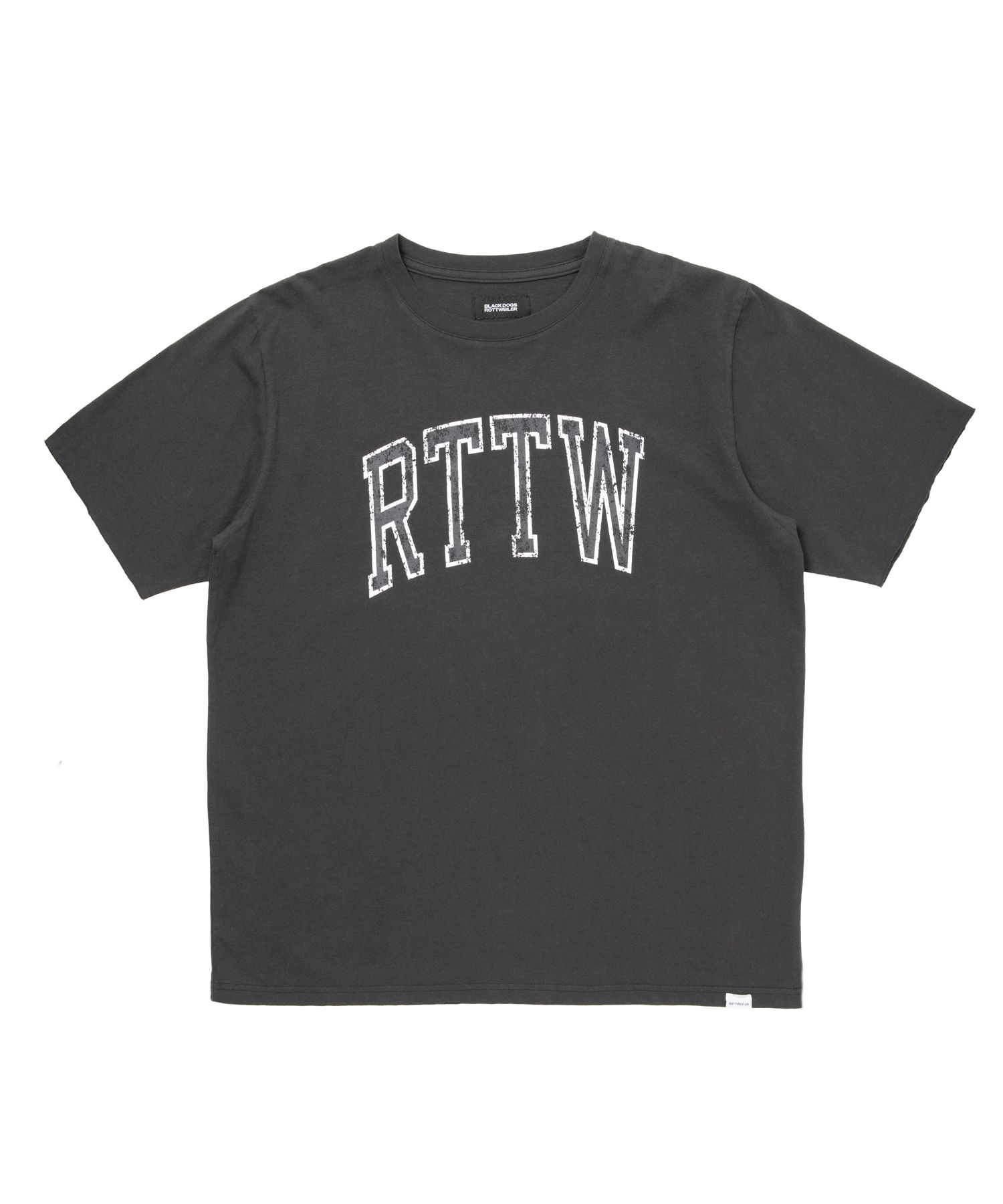 R9 RTTW TEE (BLACK) / カレッジロゴ プリント オリジナル Tシャツ