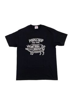 PORK FRONT TEE 25 (BLACK) / ポーク フロント ロゴ Tシャツ