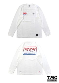 PRINT L/S TEE (WHITE) / ×TAMAGAWA DINER コラボロンT
