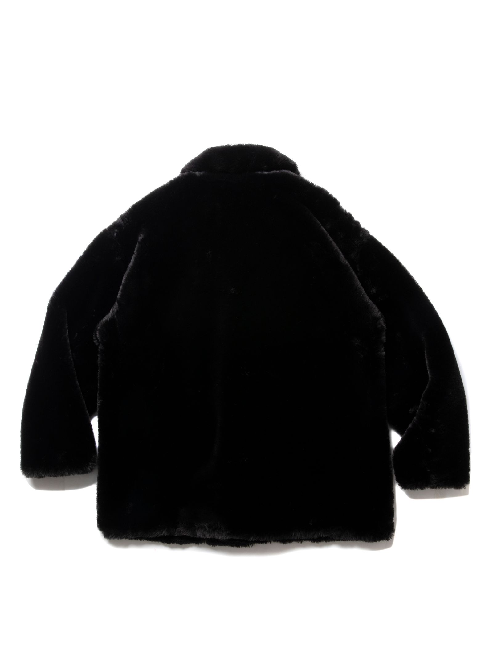 COOTIE PRODUCTIONS - Faux Fur Car Coat (BLACK) / フェイク