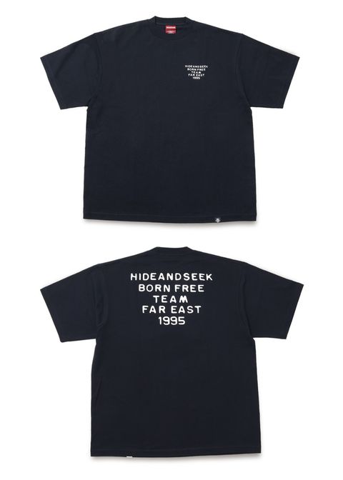 Typewriter S/S Tee (BigSilhouette) (NAVY) / ヘビーオンス ワイド Tシャツ