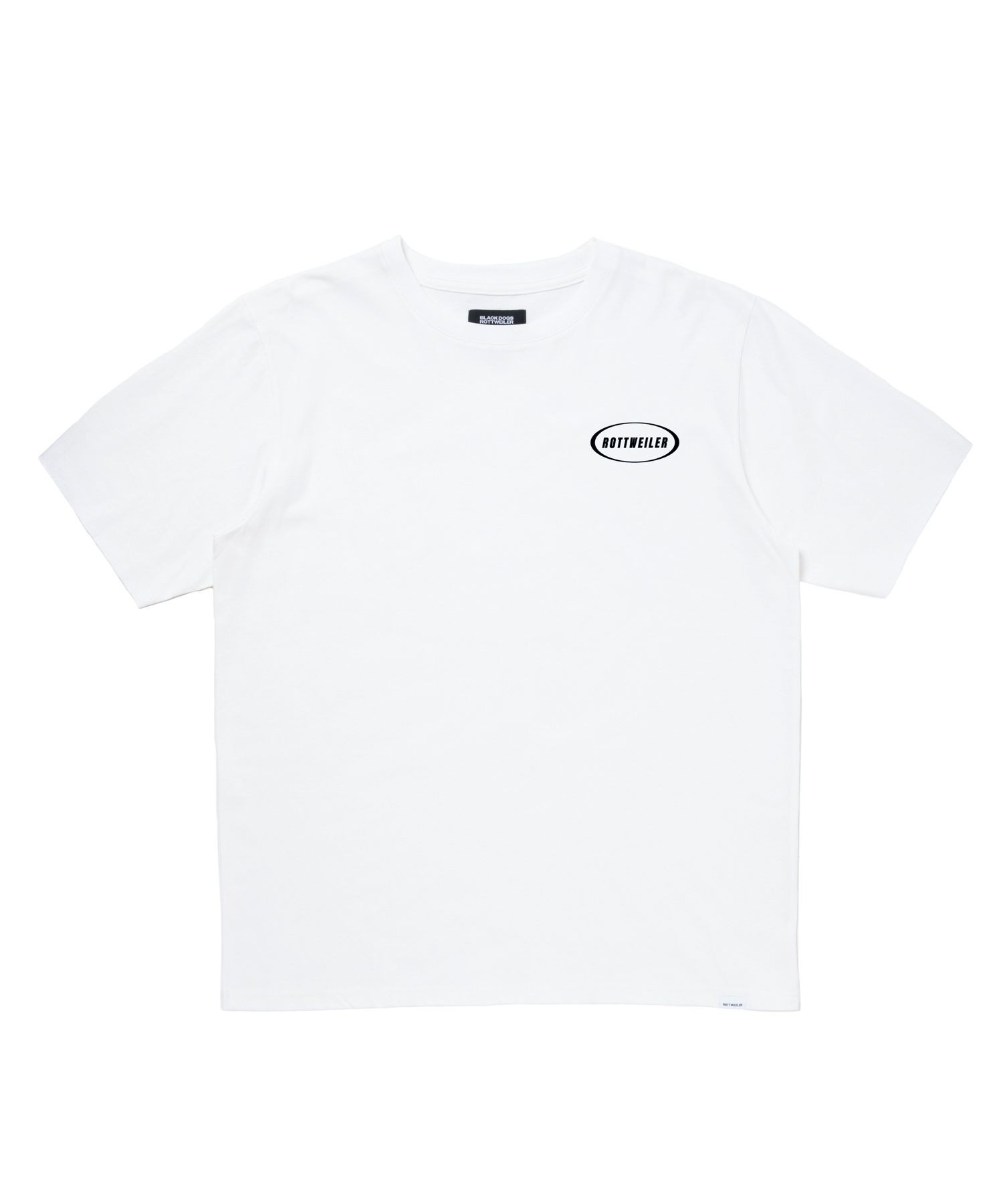 R9 GOD TEE (WHITE) / タイポグラフィ プリント オリジナル Tシャツ