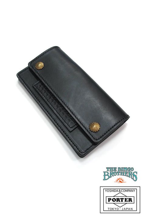 LEATHER WALLET TYPE A (BLACK) / ポーター&ビンゴブラザーズ コラボレザーウォレット