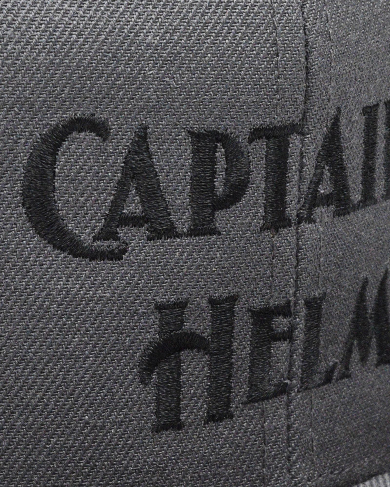 LOGO SNAP BACK CAP (GRAY) / ロゴ刺繍 ベースボール キャップ