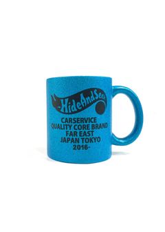 ×CARSERVICE GLITTER MUG CUP (BLUE) / カーサービス コラボ マグカップ