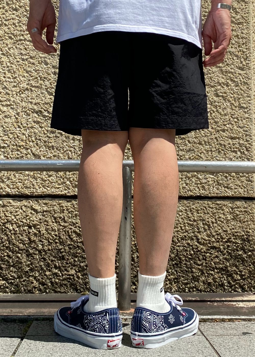 Nylon Easy  Short (BLACK) / ロゴ刺繍 イージーショーツ