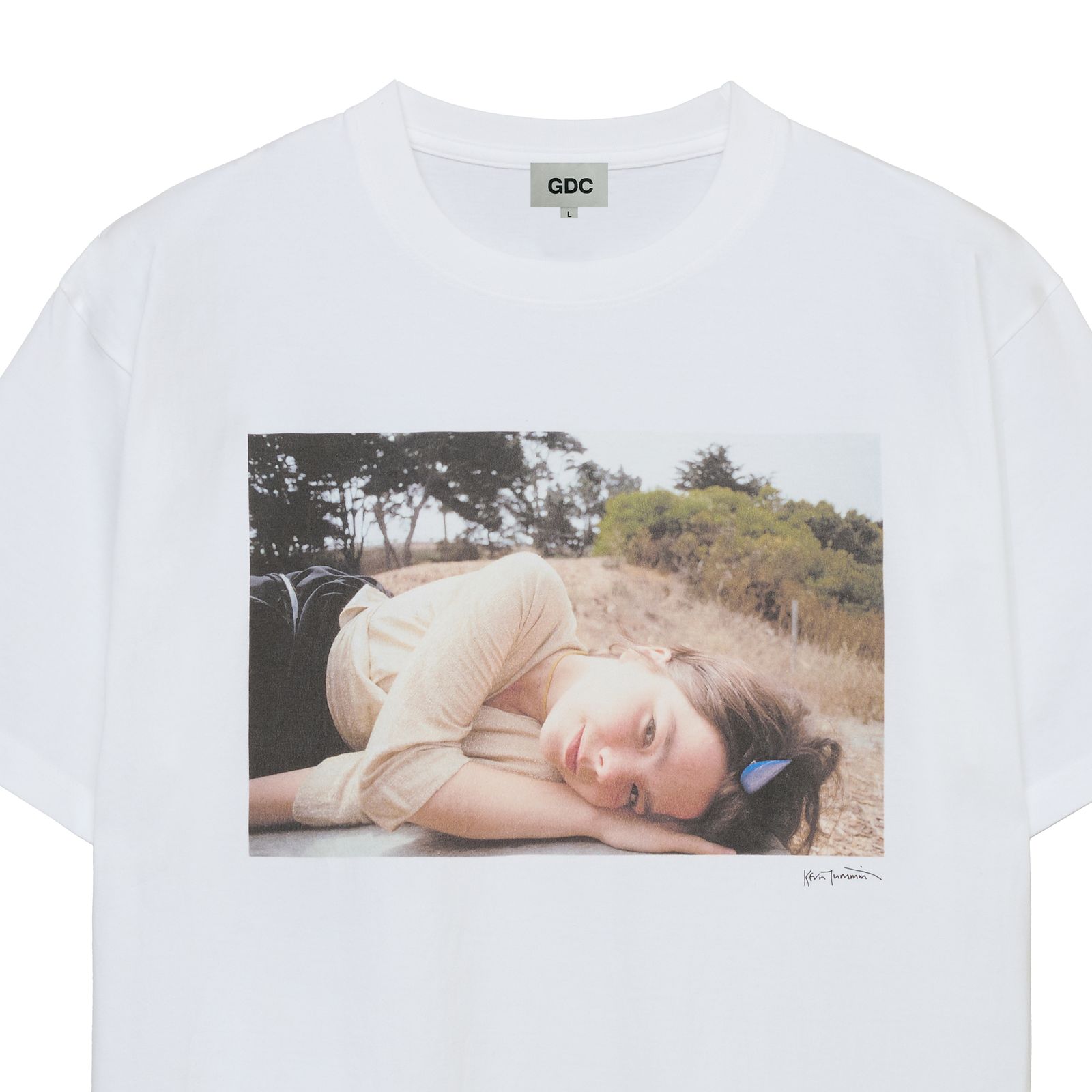 【Bjork by Kevin Cummins×GDC】Color Tee (WHITE) / ×Bjork by Kevin Cummins コラボ Tシャツ