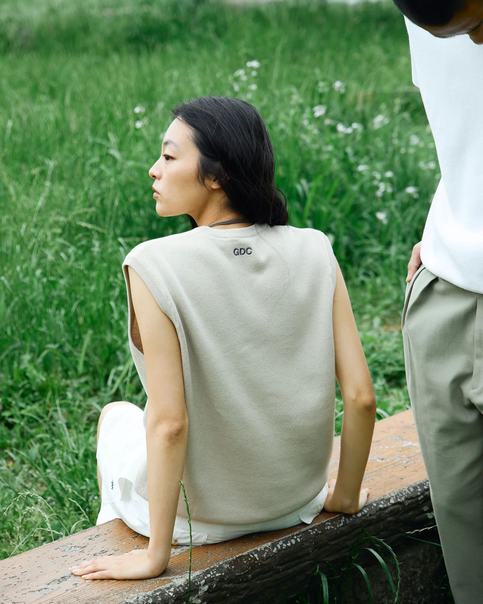 GDC×TW Cotton Knit Vest (BEIGE) / ×TW コラボ ニット ベスト