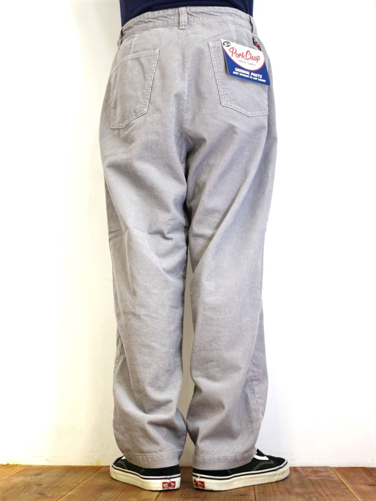 PORKCHOP - LOOSE FIT CORDUROY PANTS (GRAY) / オリジナル ルーズ