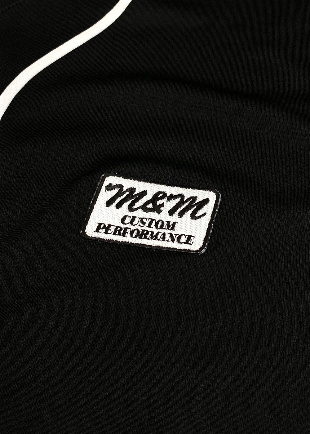 M&M CUSTOM PERFORMANCE - DRY ATHLETIC BASEBALL SHIRT (BLACK×WHITE