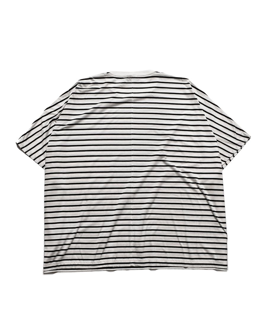 MINEDENIM - Square Big Border T-SH (WPT) / スクエアシルエット ビッグ ボーダー Tシャツ |  LOOPHOLE