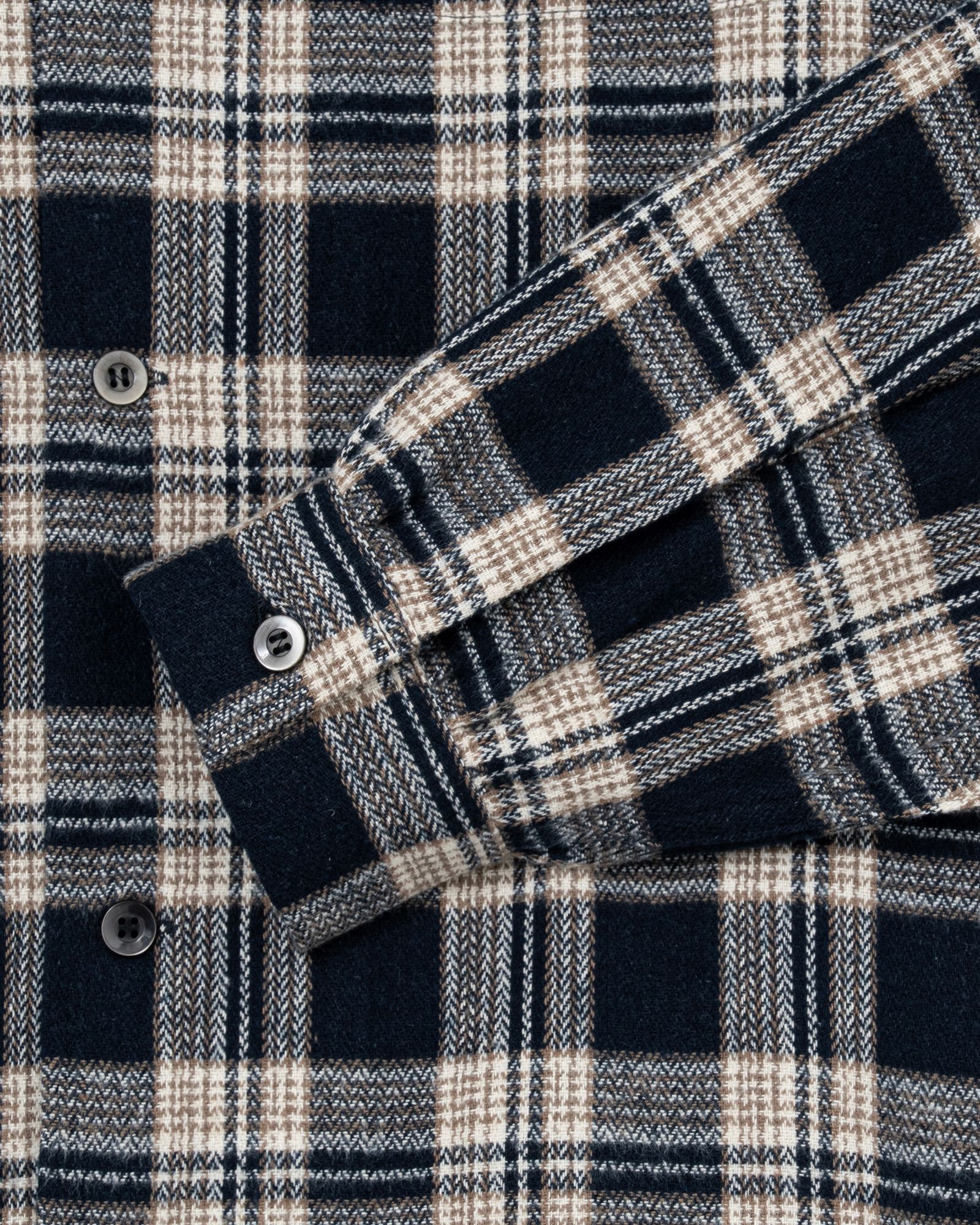 FIVE BROTHER Ex. L/S CHECK SHIRT "VIN" (NAVY) / ファイブ ブラザー コラボ チェック シャツ