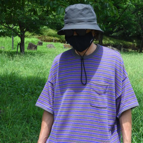 5分袖でこの時期に丁度良いニット&ショーツスタイル。