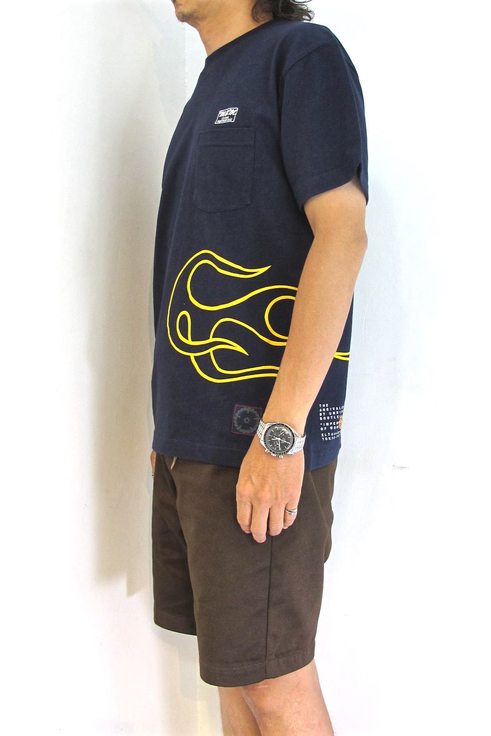 PRINT S/S TEE (NAVY) / アンライバルド コラボT