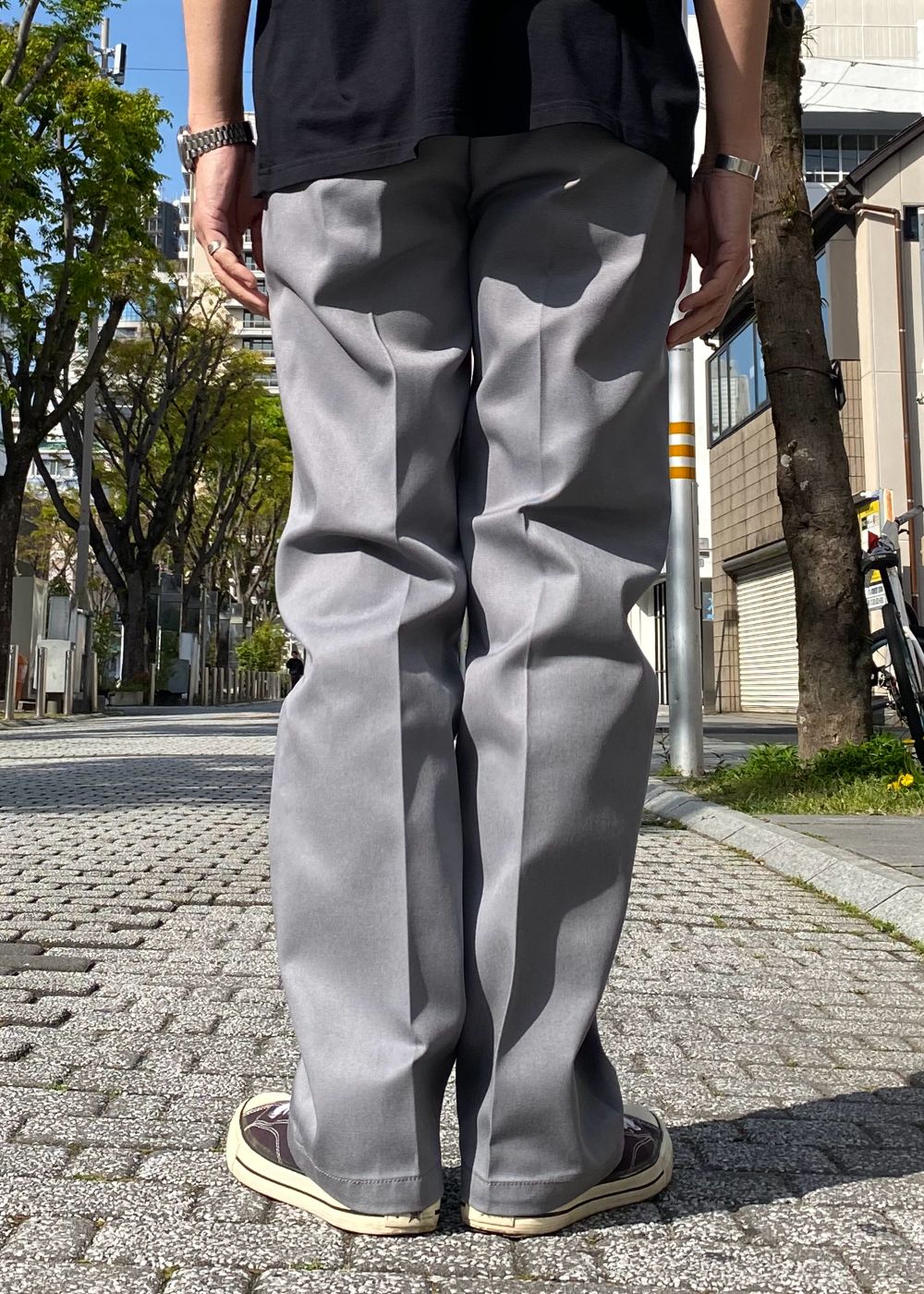 T/C WORK PANTS (GRAY) / TC チノ パンツ