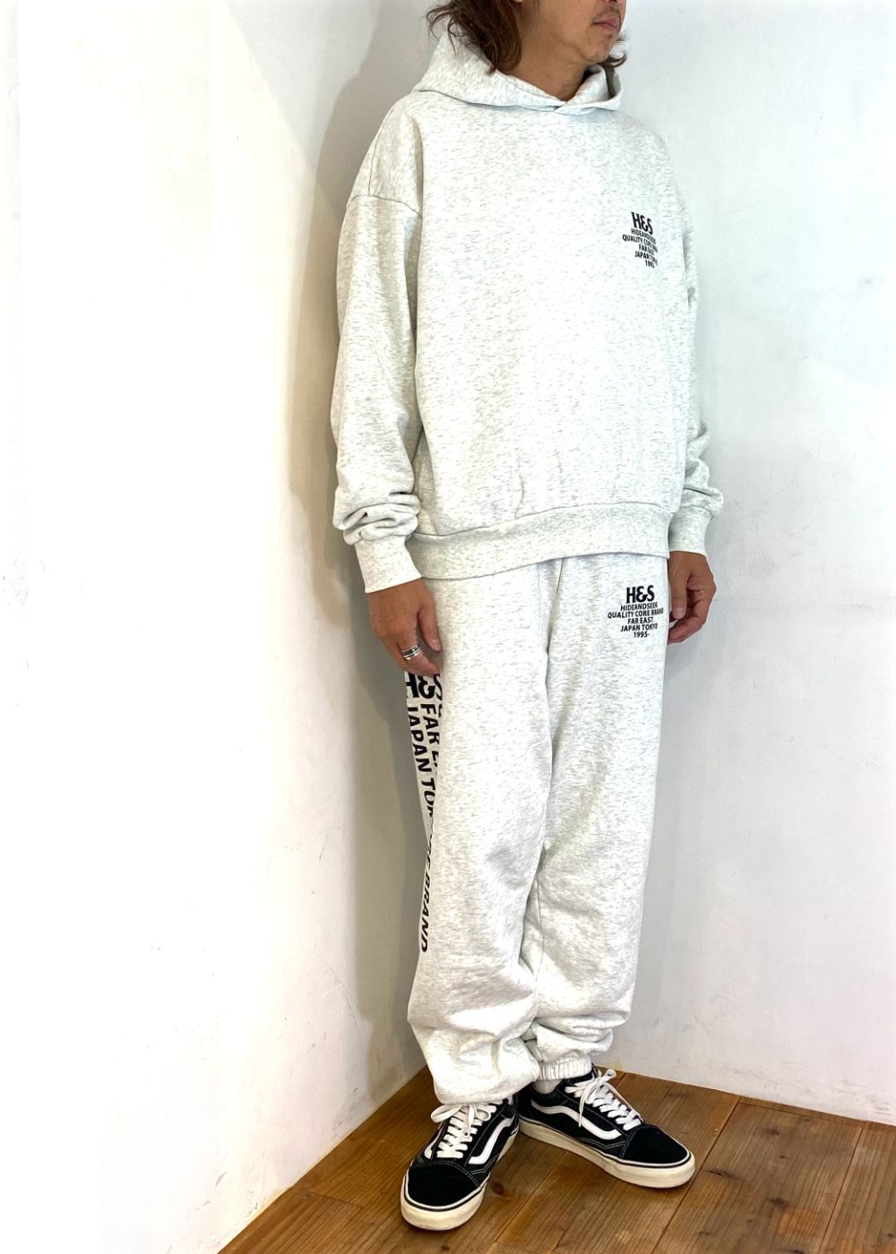 【ラスト1点】H&S Sweat Pant (LIGHT GRAY) / オリジナル セットアップスウェットパンツ / セットアップ可能