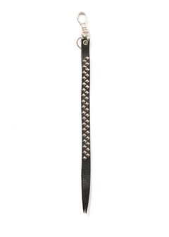 STUDS LEATHER LONG KEY RING (BLACK) / スタッズ レザー キーリング ロング バージョン