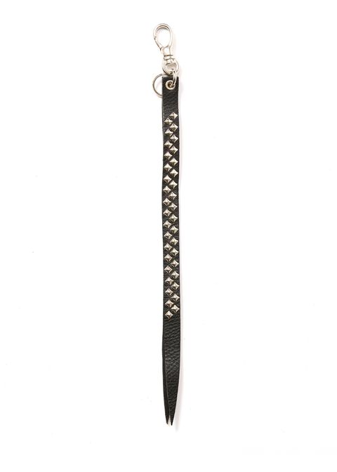STUDS LEATHER LONG KEY RING (BLACK) / スタッズ レザー キーリング ロング バージョン