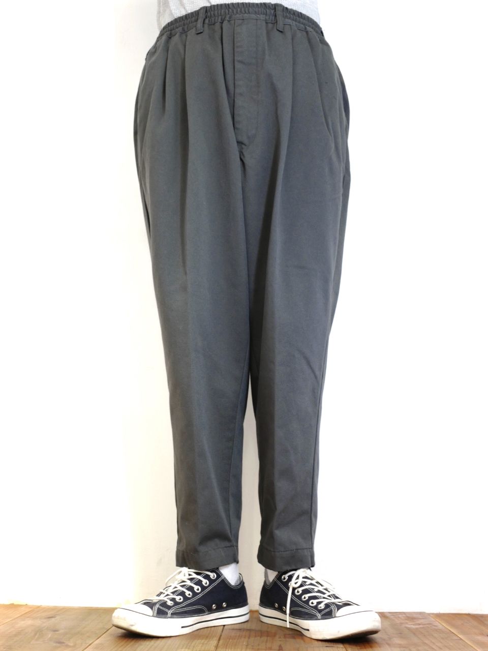 COOTIE PRODUCTIONS   T/C 2 Tuck Easy Ankle Pants GRAY / T/C