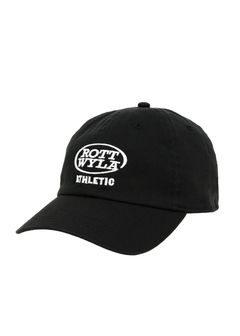 ATHLETIC CAP (BLACK) / ロゴ刺繍 ダッド キャップ。