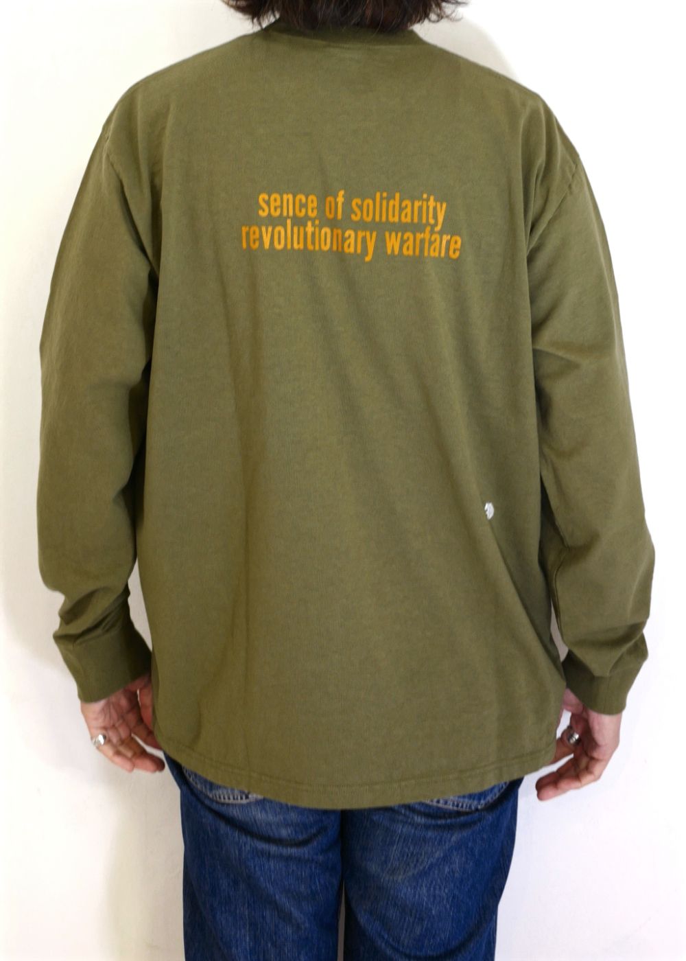 【ラスト1点】CIRCLE POCKET L/S TEE (KHAKI) / サークル ポケット ロング Tシャツ