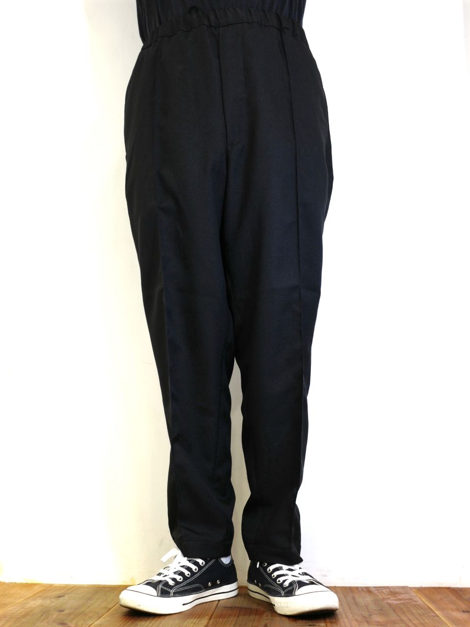 COOTIE PRODUCTIONS - Polyester Twill Pin Tuck Easy Pants (BLACK 