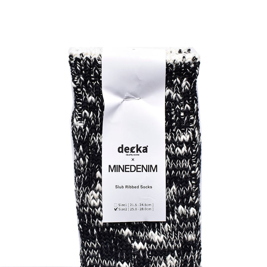 ×decka Melange Rib SOX (BLK) / デッカ コラボ メランジ ソックス