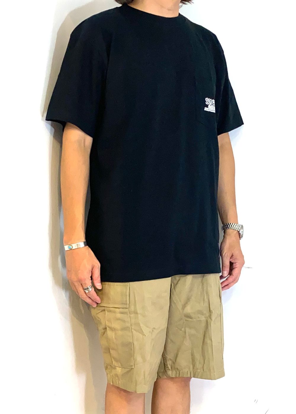 Edge Star Pocket Tee (BLACK) / バックプリント ポケットTシャツ