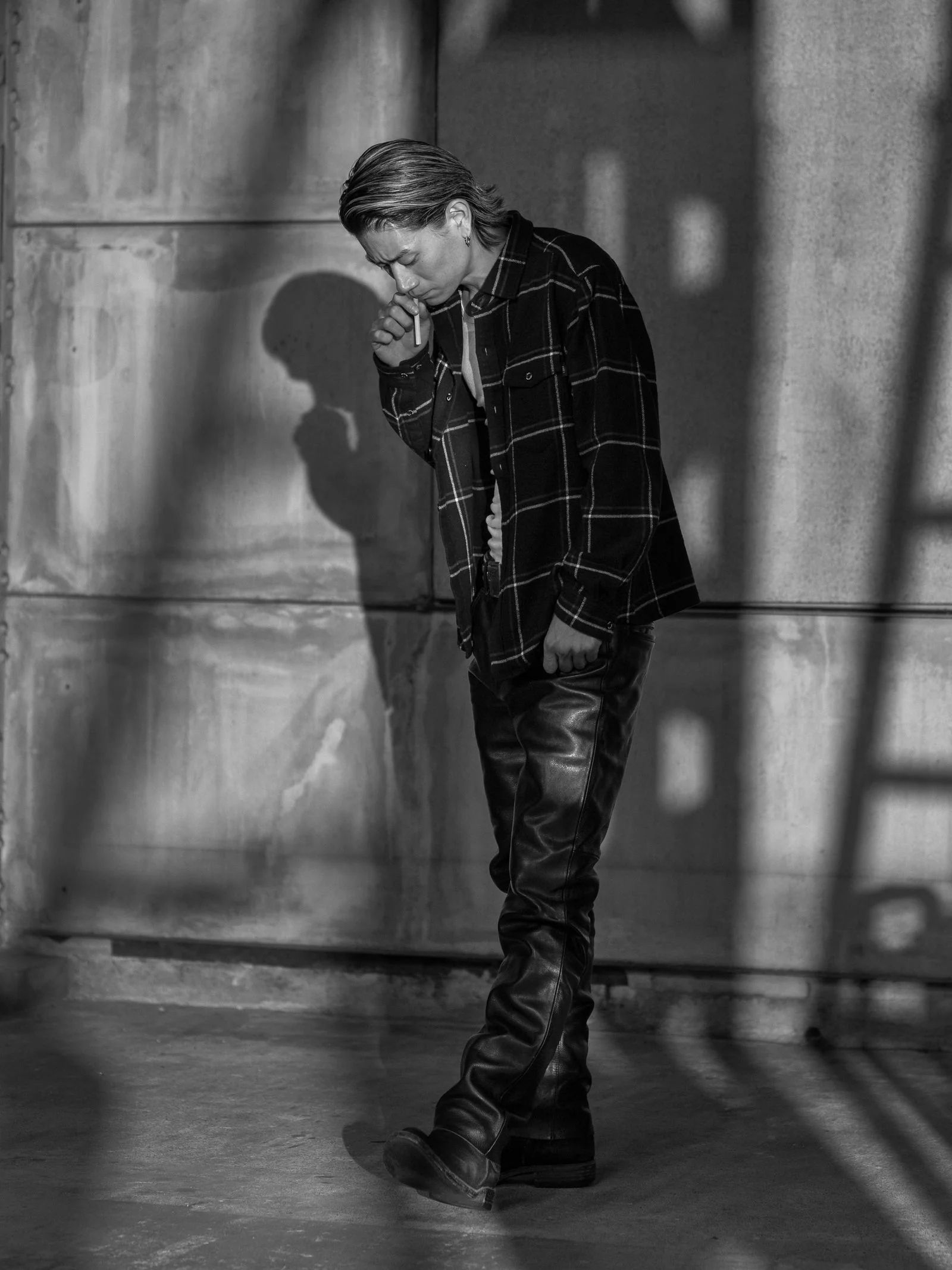 COTTON FLANNEL CHECK SHIRT (BLUE CHECK) / チェック コットン ネルシャツ