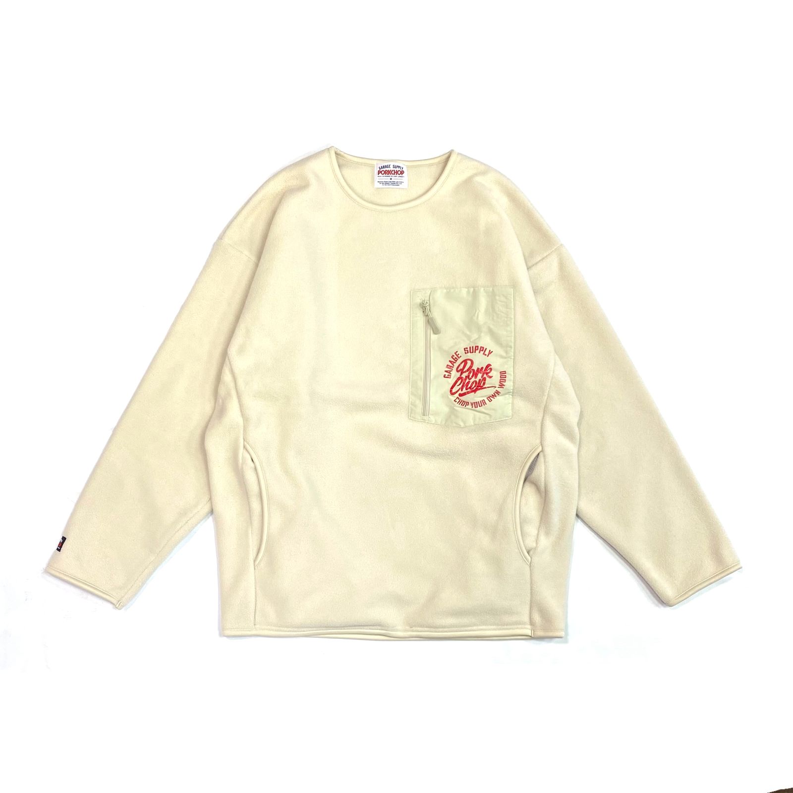 CS FLEECE SHIRT (NATURAL) / クルーネック フリース