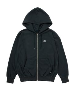 R9 LOGO ZIP PARKA (D.GREEN) / オリジナル ジップアップ スウェット パーカー