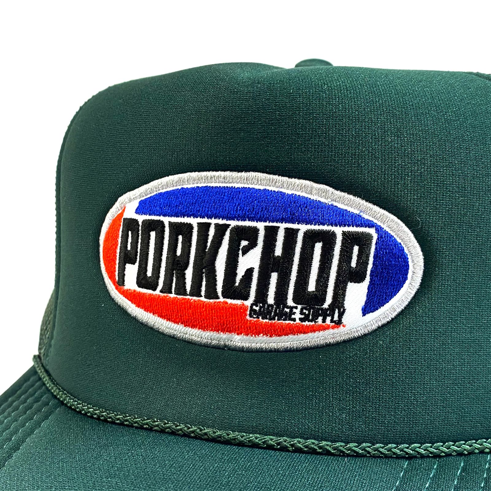 PORKCHOP - 2nd OVAL MESH CAP (GREEN) / ワッペン メッシュキャップ 