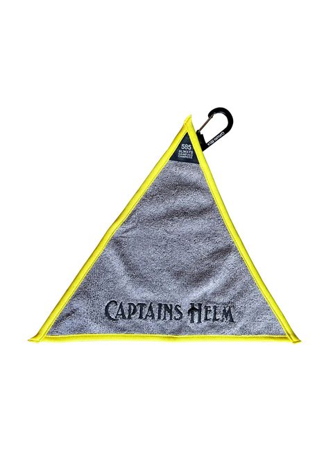 TRIANGLE MICRO FIBER CLEANER (GRAY×YELLOW) / カラビナ付き マイクロファイバー クロス